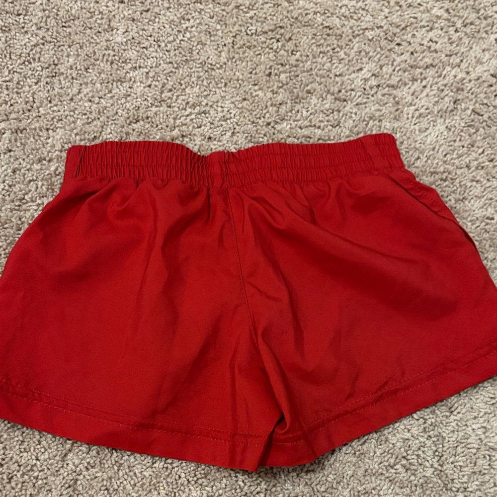 Varsity Red Women's Athletic Shorts - Picture 2 of 2